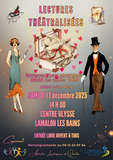 Samedi 13 Décembre 14h – Lectures Théâtralisées