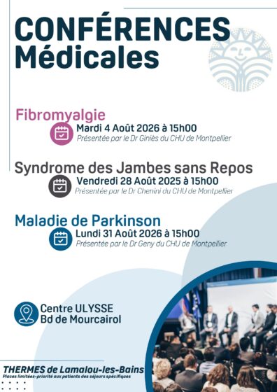 Conférences Médicales d&rsquo;Août par les Thermes de Lamalou-les-Bains