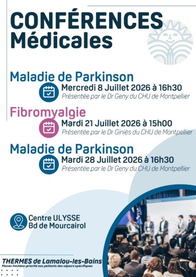 Conférences Médicales de Juillet par les Thermes de Lamalou-les-Bains