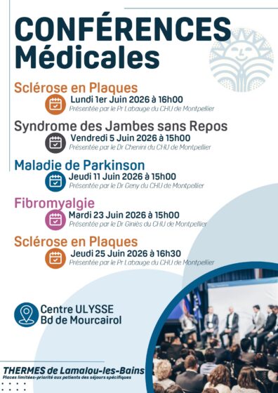Conférences Médicales de Juin par les Thermes de Lamalou-les-Bains