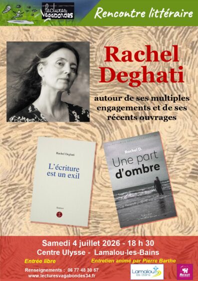 Samedi 4 Juillet 18h30 – Rencontre Littéraire Lectures Vagabondes
