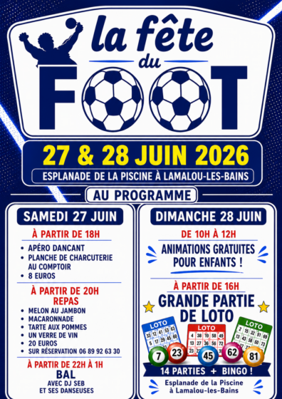 Samedi 27 et Dimanche 28 Juin – Fête du Foot