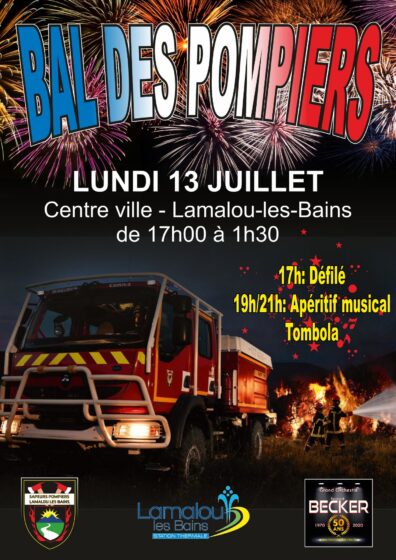 Bal des pompiers – 13 juillet 2026