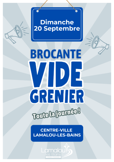 Brocante & vide-grenier – Dimanche 20 Septembre