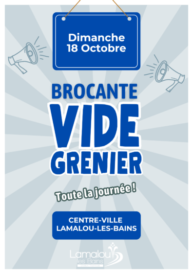 Brocante & vide-grenier – Dimanche 18 Octobre