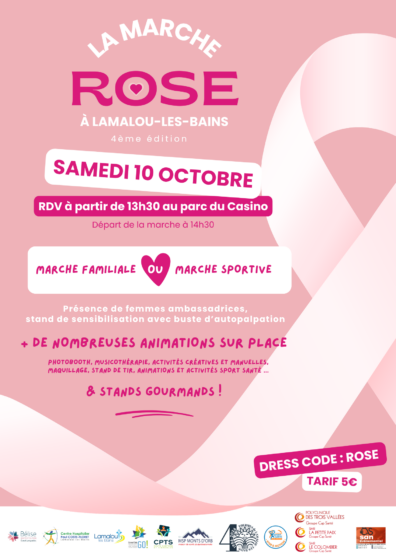 La Marche Rose 4ème Édition – Samedi 10 Octobre à partir de 13h30