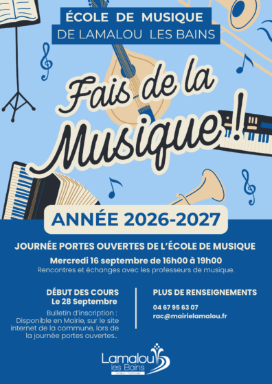 École de Musique Journée Portes Ouvertes – Mercredi 16 Septembre