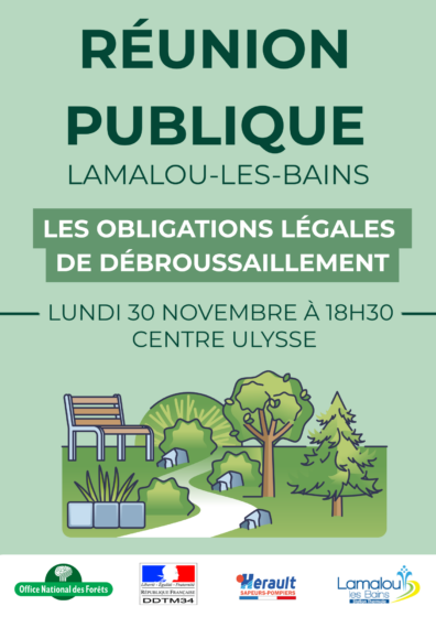 Réunion Publique « les obligations légales de débroussaillement » – Lundi 30 Novembre 18h30